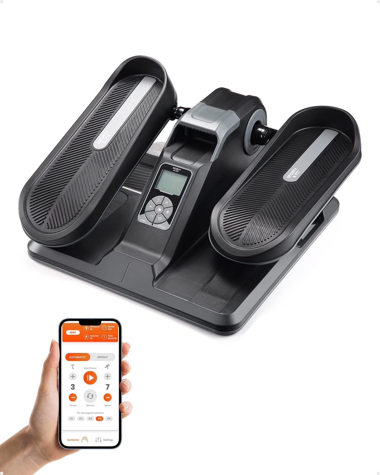 Under Desk Elliptical Trainer with LCD Screen