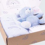 Personalized Baby Boy Gifts: Blanket, Bodysuit & Bear
