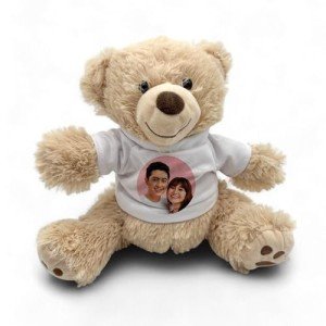 Custom Teddy Bear with Personalised T-shirt Design