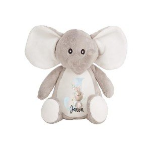 Personalized Elephant Soft Toy - Custom Name Teddy