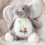 Personalized Elephant Soft Toy - Custom Name Teddy