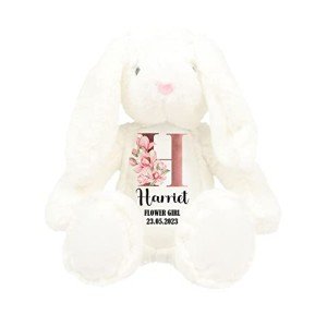 Personalized Flower Girl Bunny Plush Toy Gift