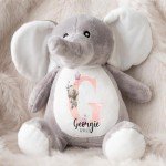 Personalized Elephant Soft Toy - Custom Name Teddy