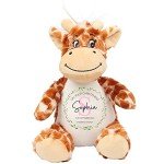 Custom Giraffe Teddy Bear for Christening Gift