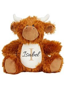 Personalized Highland Cow Plush Teddy with Name