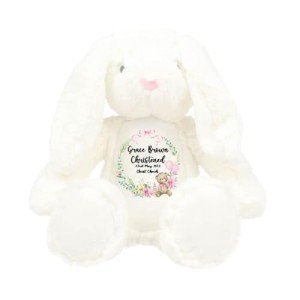 Personalized Bunny Teddy Bear for Christenings
