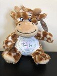 Custom Giraffe Teddy Bear for Christening Gift