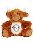 Personalized Highland Cow Plush Teddy with Name