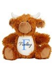 Personalized Highland Cow Plush Teddy with Name