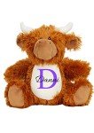Personalized Highland Cow Plush Teddy with Name