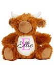 Personalized Highland Cow Plush Teddy with Name