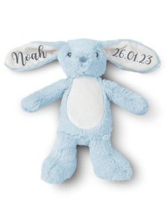 Personalized Blue Bunny Teddy Bear Gift for Babies