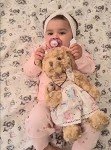 Custom Teddy Bear in Pink Unicorn Dress