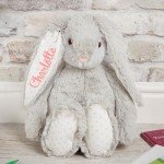 Personalized Grey Teddy Bear Bunny - Perfect Gift