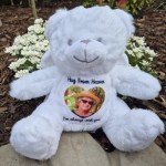 Custom Memorial Teddy Bear with Photo & Text