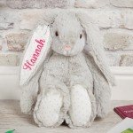 Personalized Grey Teddy Bear Bunny - Perfect Gift