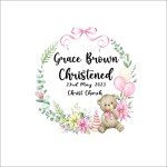 Personalized Bunny Teddy Bear for Christenings