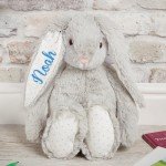 Personalized Grey Teddy Bear Bunny - Perfect Gift