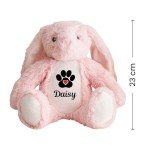 Custom Personalized Bunny Dog Toy - Pink Teddy