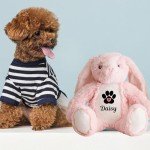 Custom Personalized Bunny Dog Toy - Pink Teddy
