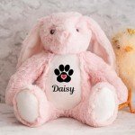 Custom Personalized Bunny Dog Toy - Pink Teddy