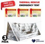 3-Pack Mylar Survival Thermal Camping Tents