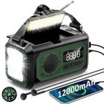 Emergency Weather Radio with Solar Panels & Hand Crank