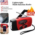 Portable Waterproof Emergency Hand Crank Radio with Flashlight