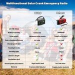 Emergency Weather Radio with Solar Panels & Hand Crank