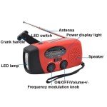 Portable Waterproof Emergency Hand Crank Radio with Flashlight