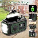 Emergency Weather Radio with Solar Panels & Hand Crank