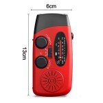 Portable Waterproof Emergency Hand Crank Radio with Flashlight