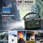 Emergency Weather Radio with Solar Panels & Hand Crank
