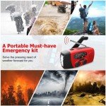 Portable Waterproof Emergency Hand Crank Radio with Flashlight