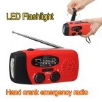 Portable Waterproof Emergency Hand Crank Radio with Flashlight