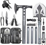 Tactical Shovel and Axe Set with Flashlight