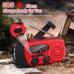 Hand Crank Solar Radio with USB Charger and Flashlight