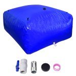 Collapsible 972-Gallon Water Storage Tank with Valve