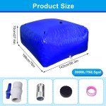 Collapsible 972-Gallon Water Storage Tank with Valve