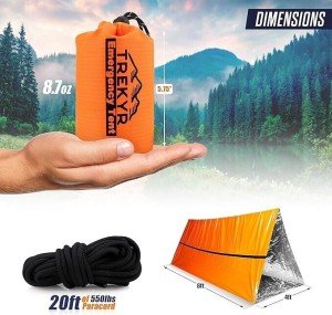 Ultralight Waterproof Mylar Survival Tent for 2