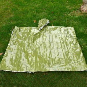 Mylar Thermal Blanket Poncho for Emergency Preparedness
