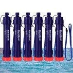 6P Portable Water Filter Straw for Survival 5000L