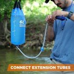 Portable Water Filter Straw and Pouches Combo