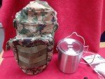 Survival Backpack Kit with Pot, Cup, & Camo Pouch