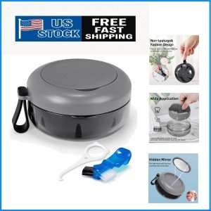 Denture Cup Kit with Brush & Mirror for Travel