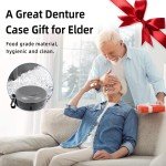 Denture Cup Kit with Brush & Mirror for Travel