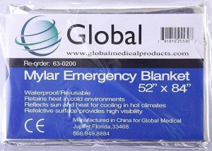 4 Pack Emergency Mylar Thermal Blankets 84"x52