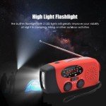 Solar Hand Crank Power Bank with Flashlight