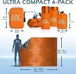 4 Pack of Large Emergency Survival Space Blankets