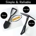 Foldable High Strength E Tool Shovel with Pick